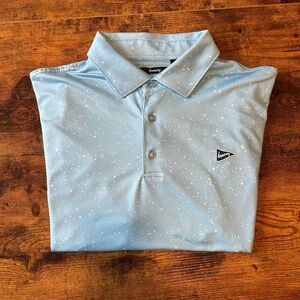 Breezy Light Blue Speckled Golf Shirt